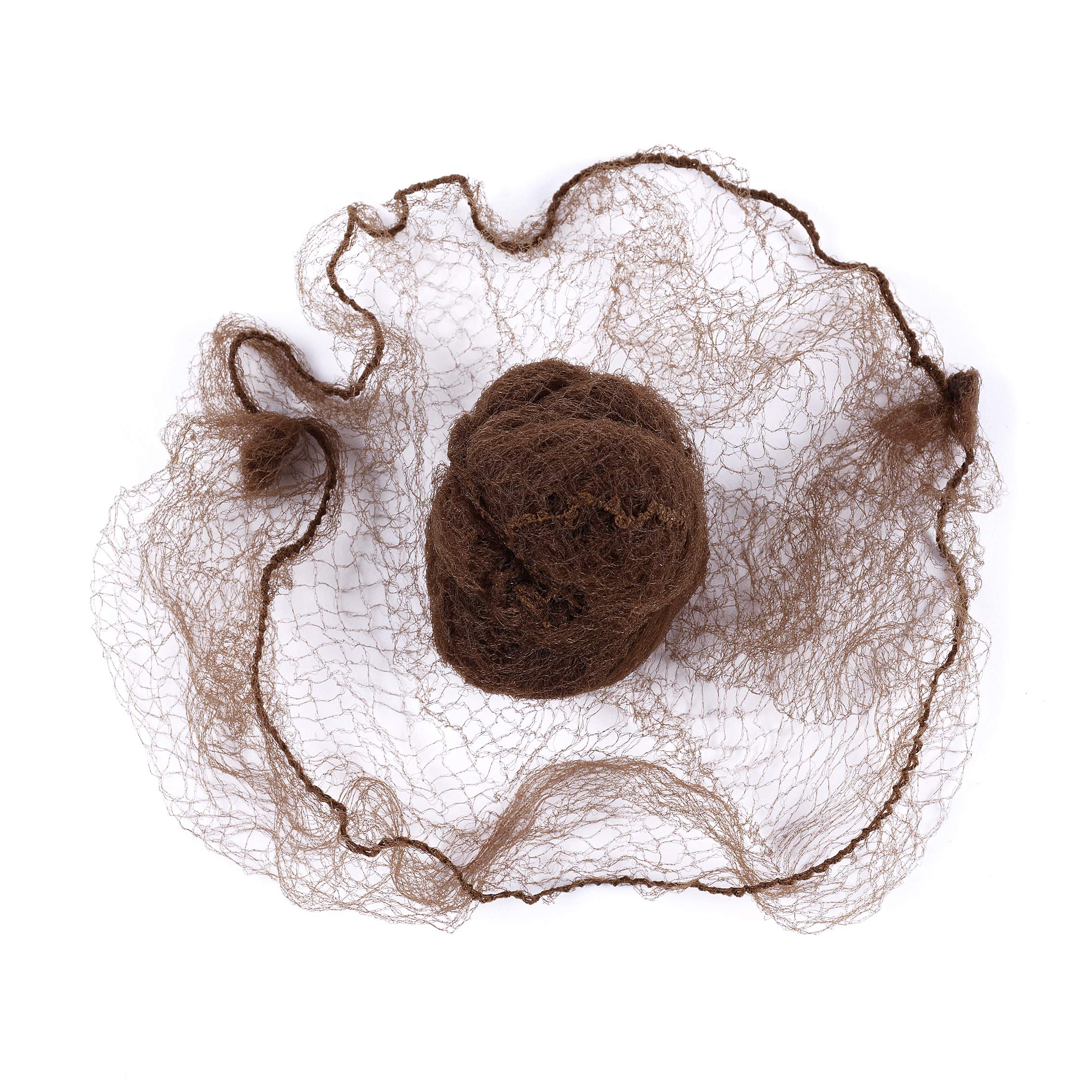 Breathable and lightweight brown hair net ideal for ballet dancers and stewardesses