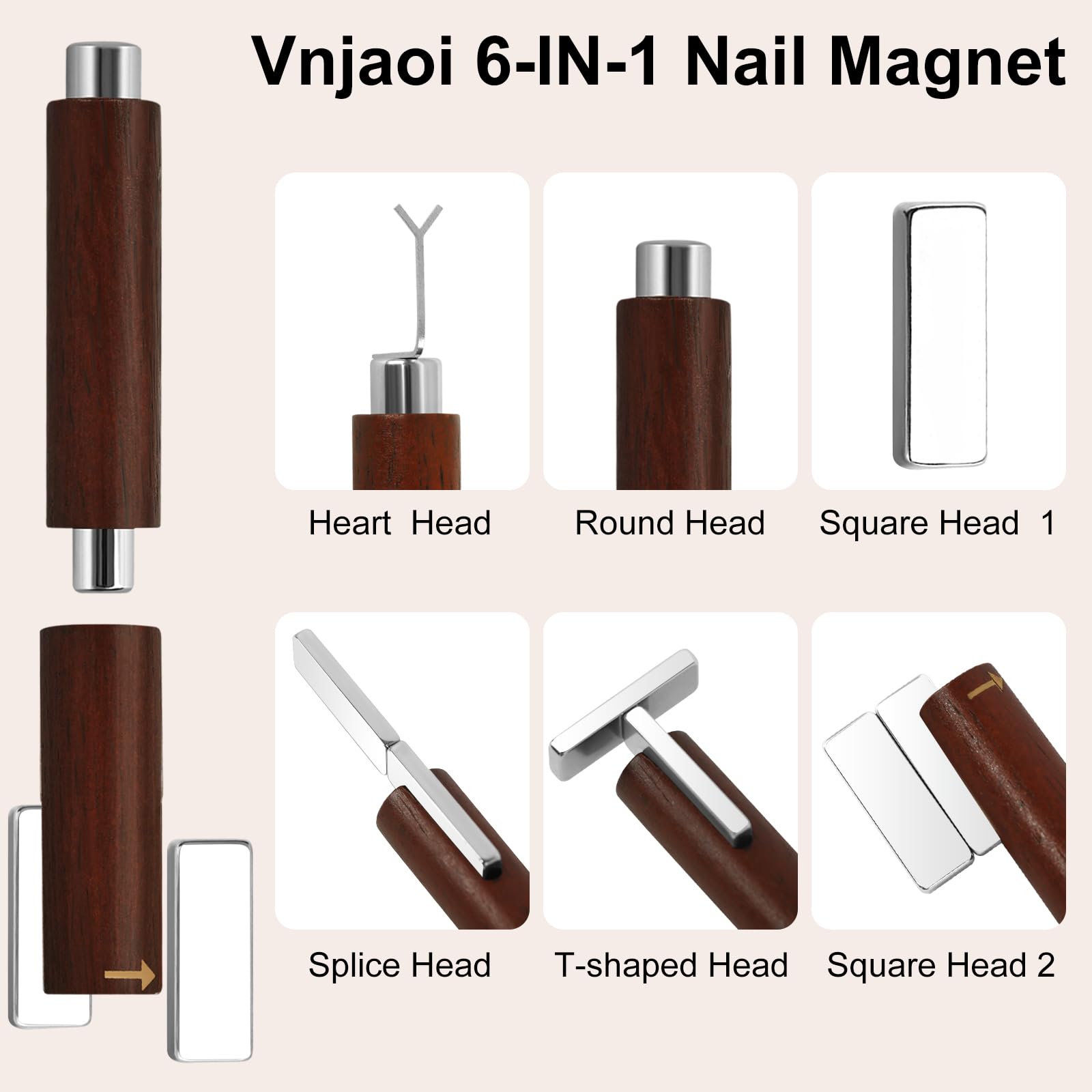 Vayve multifunctional nail magnet set with Y shaped tools