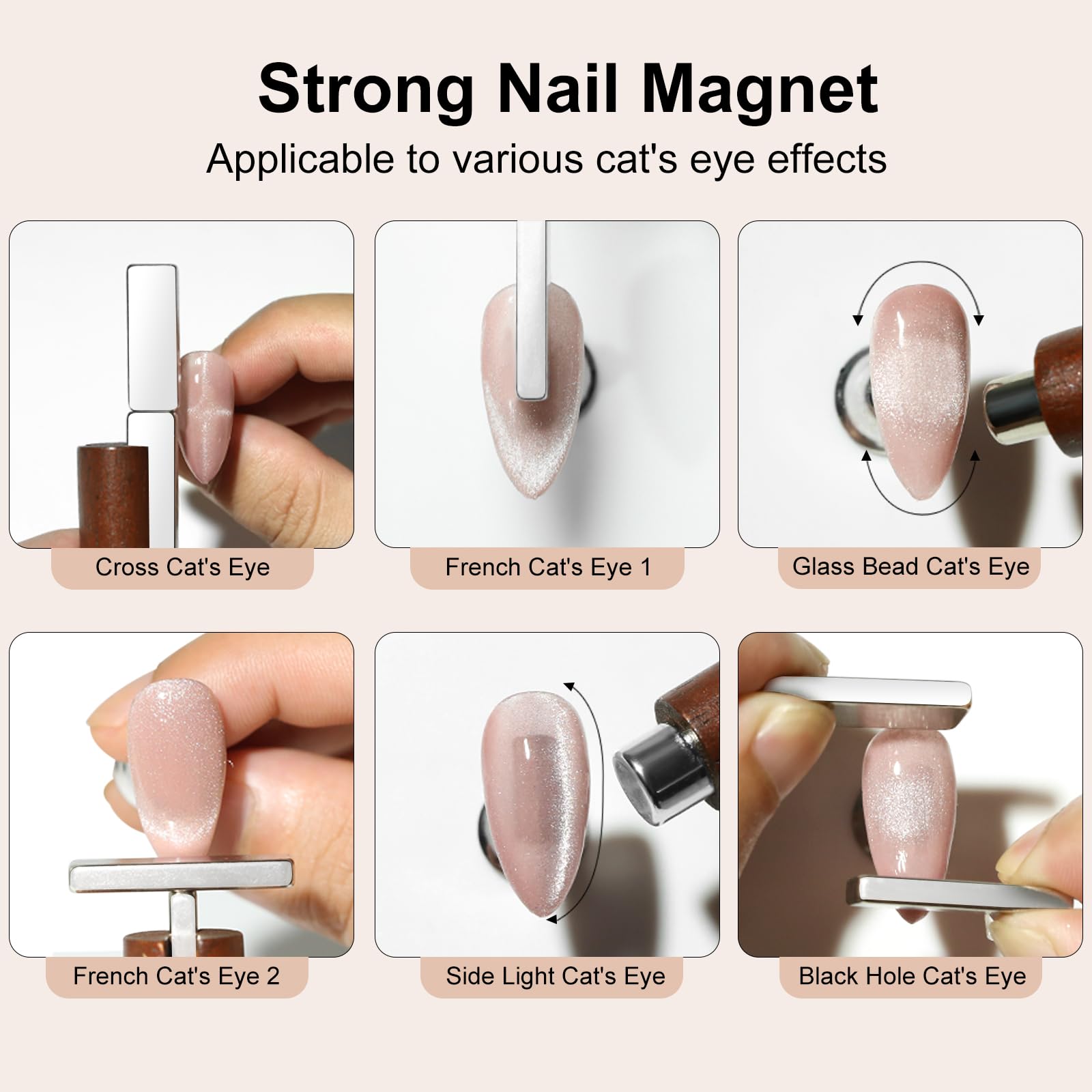 Close up of Vayve heart shape magnetic nail art tool