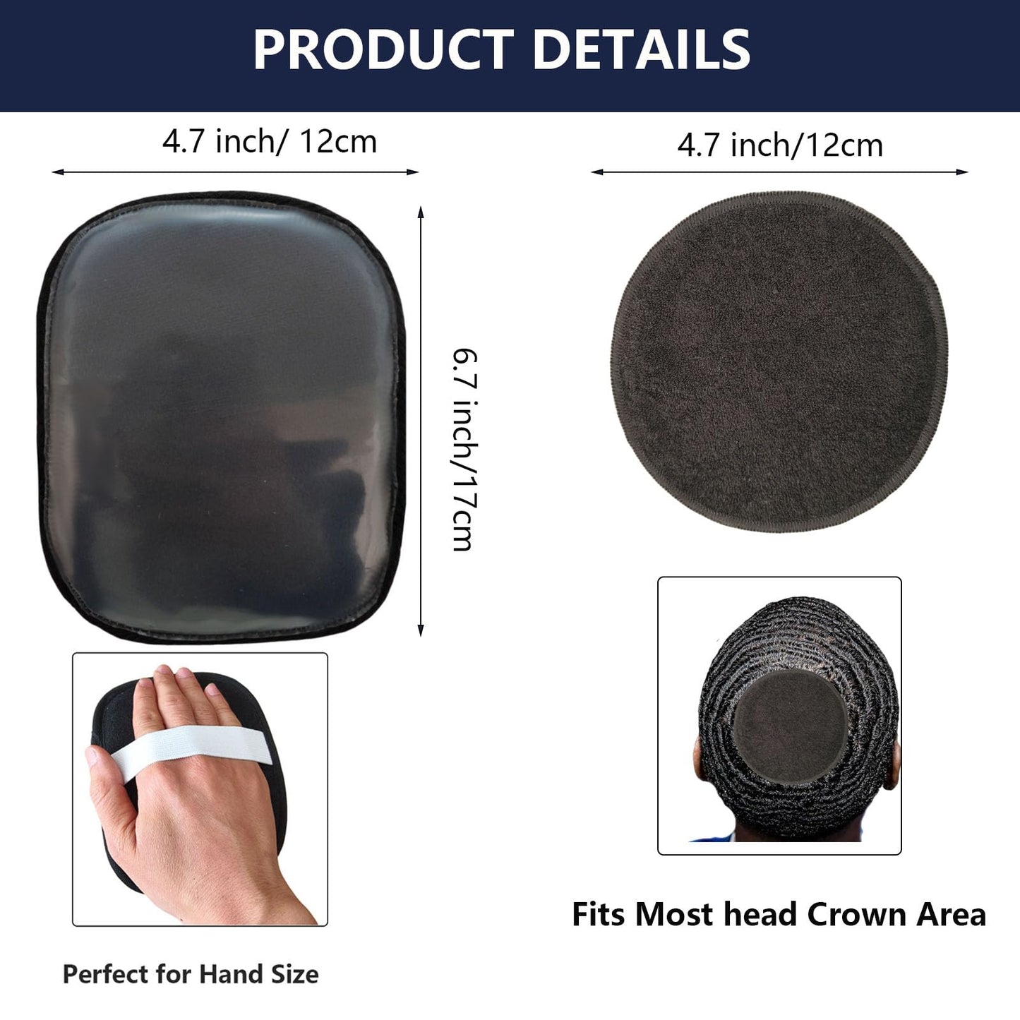 Rectangular 360 wave laydown pad for ripple hair patterns