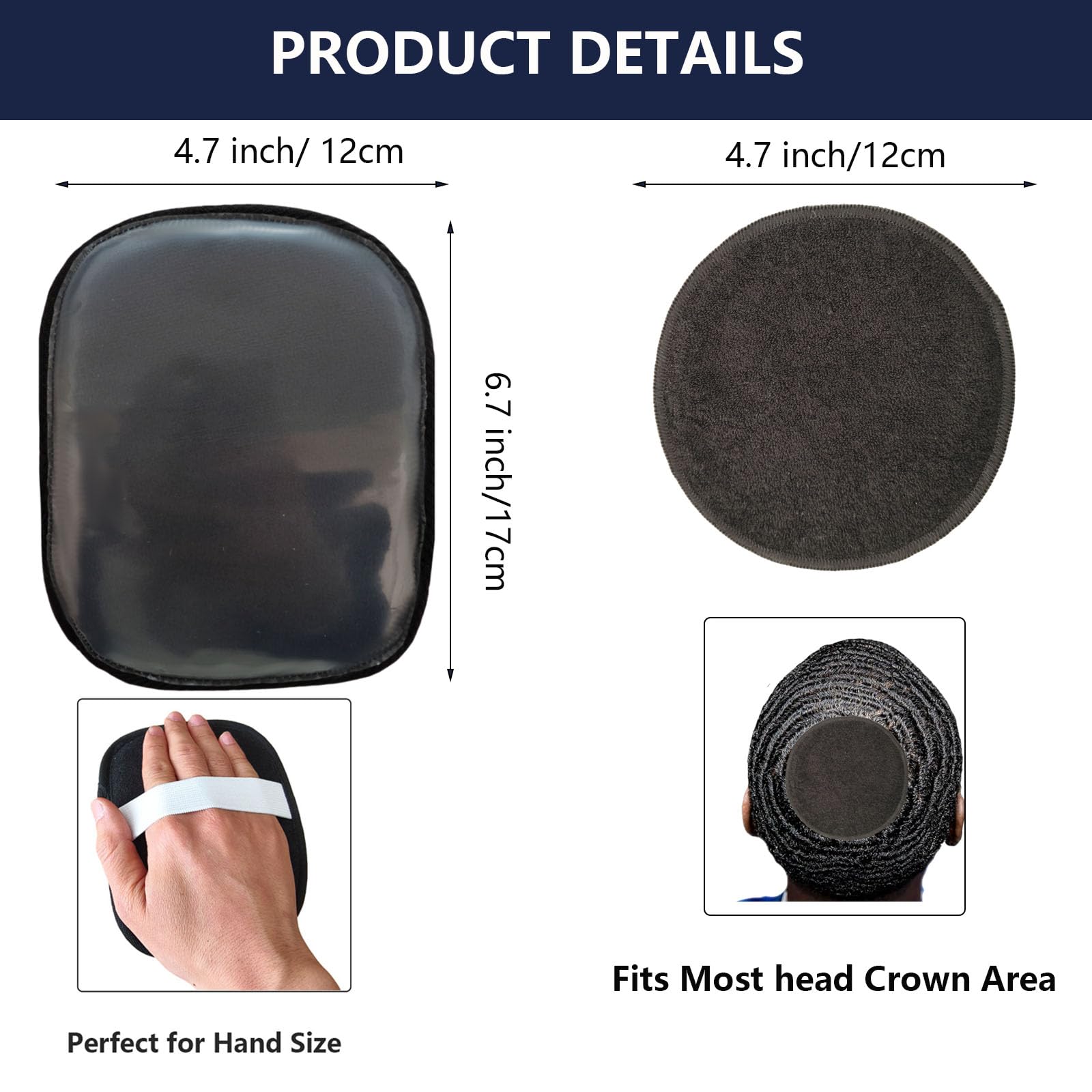 Rectangular 360 wave laydown pad for ripple hair patterns