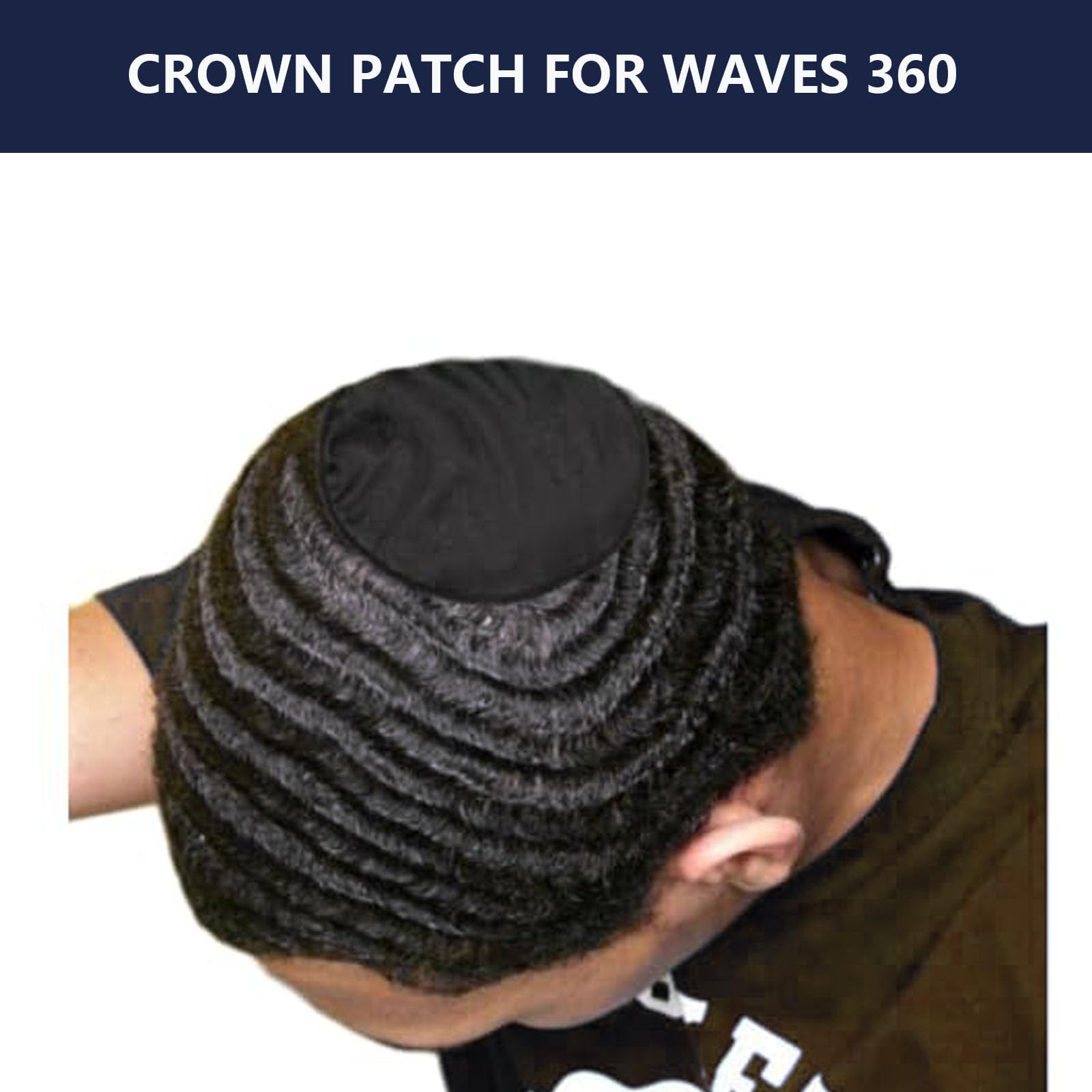 Detailed view of crown patch elastic construction