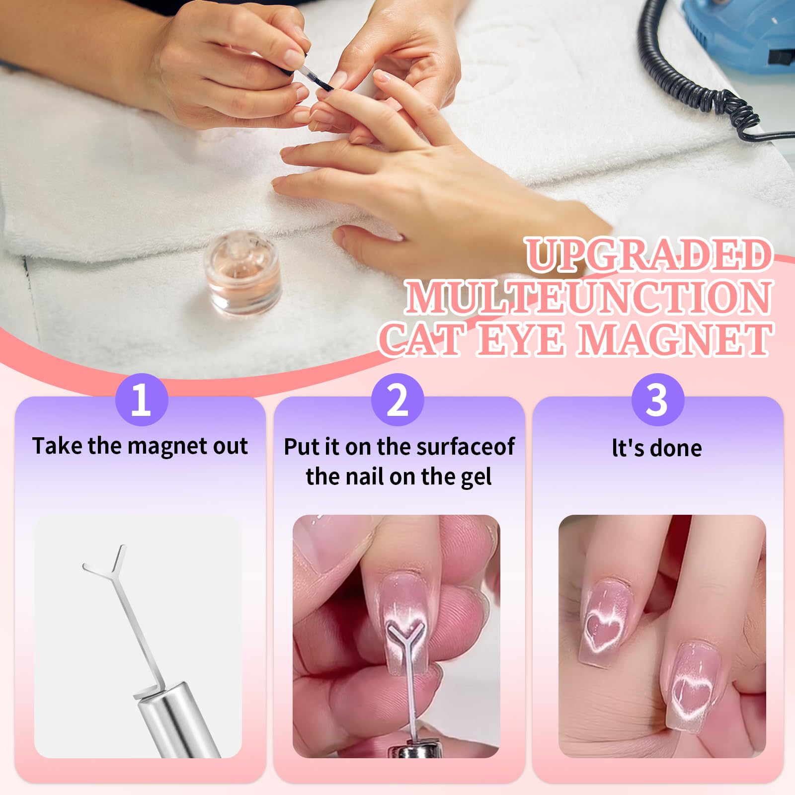 Professional cat eye gel polish magnetic tool kit