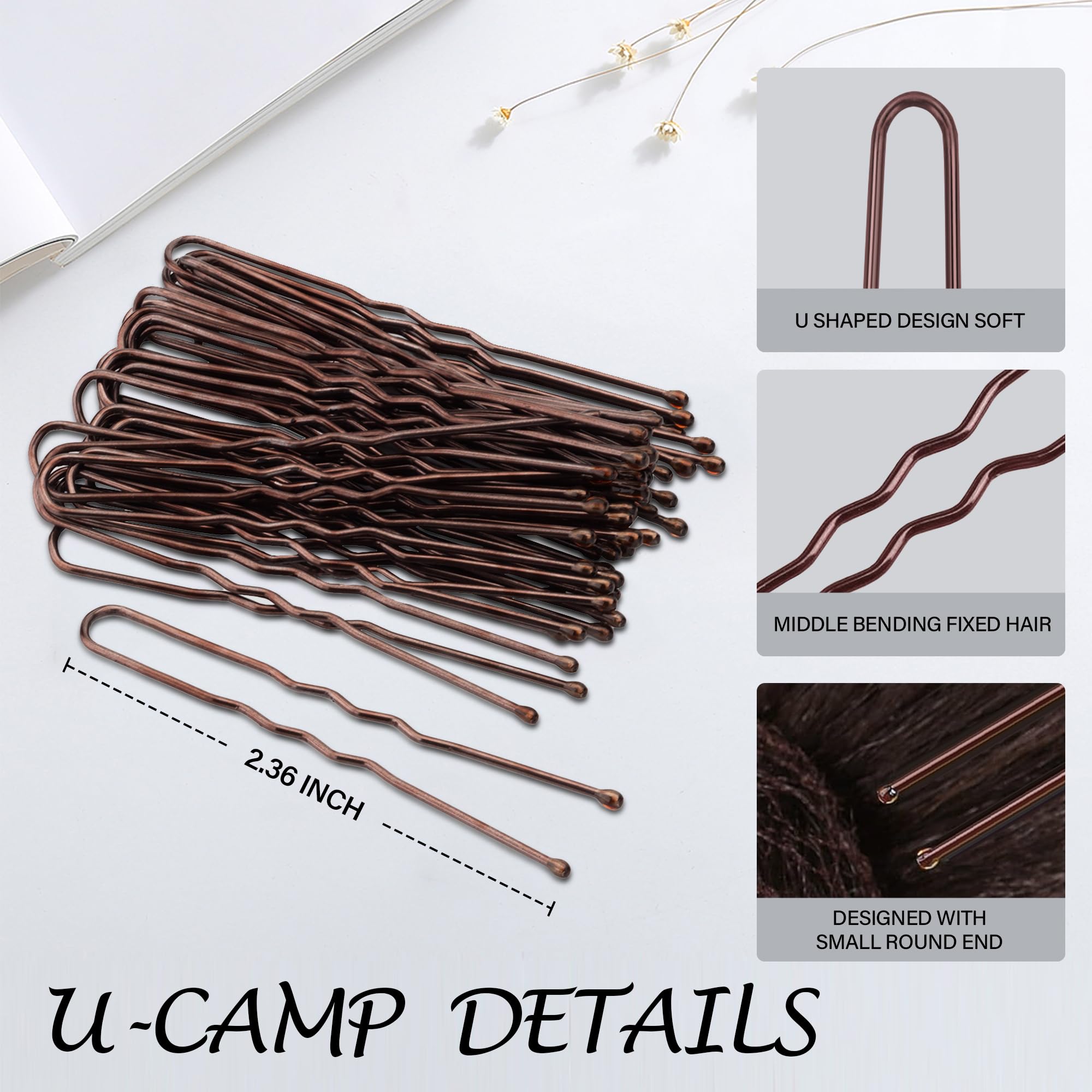 Premium steel U shaped bobby pins for securing dance hair buns