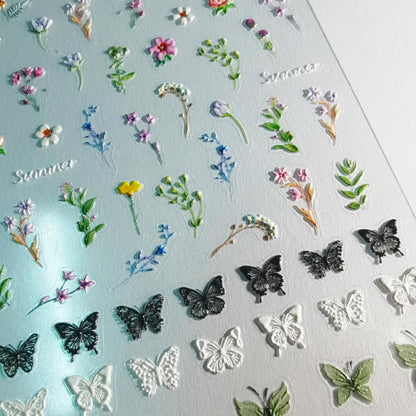Two sheets of Ipetboom 5D nail art decals collection