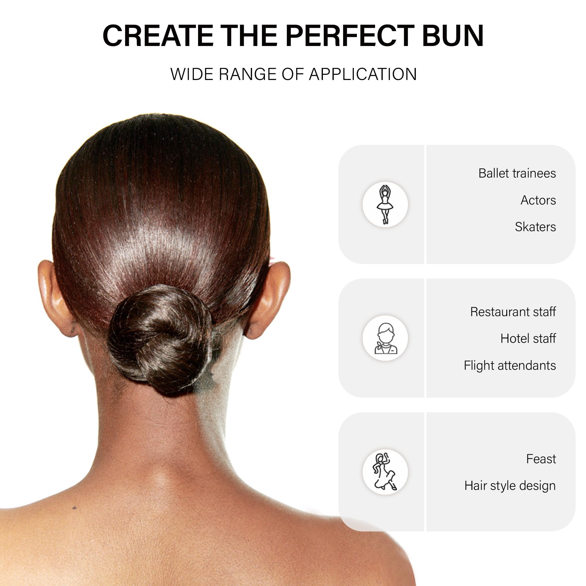Yanatisiyu styling kit showing fifty brown hairnets and fifty pins neatly organized