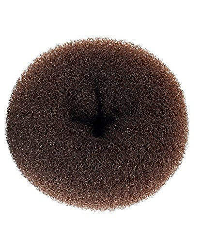 Oversized five inch brown chignon ring style bun maker for thick hair styling