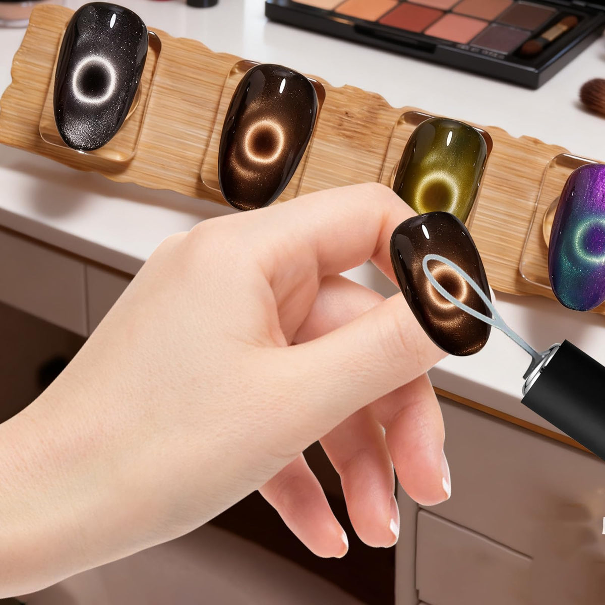 Professional magnetic cat eye nail shaping accessories by Cyuxing