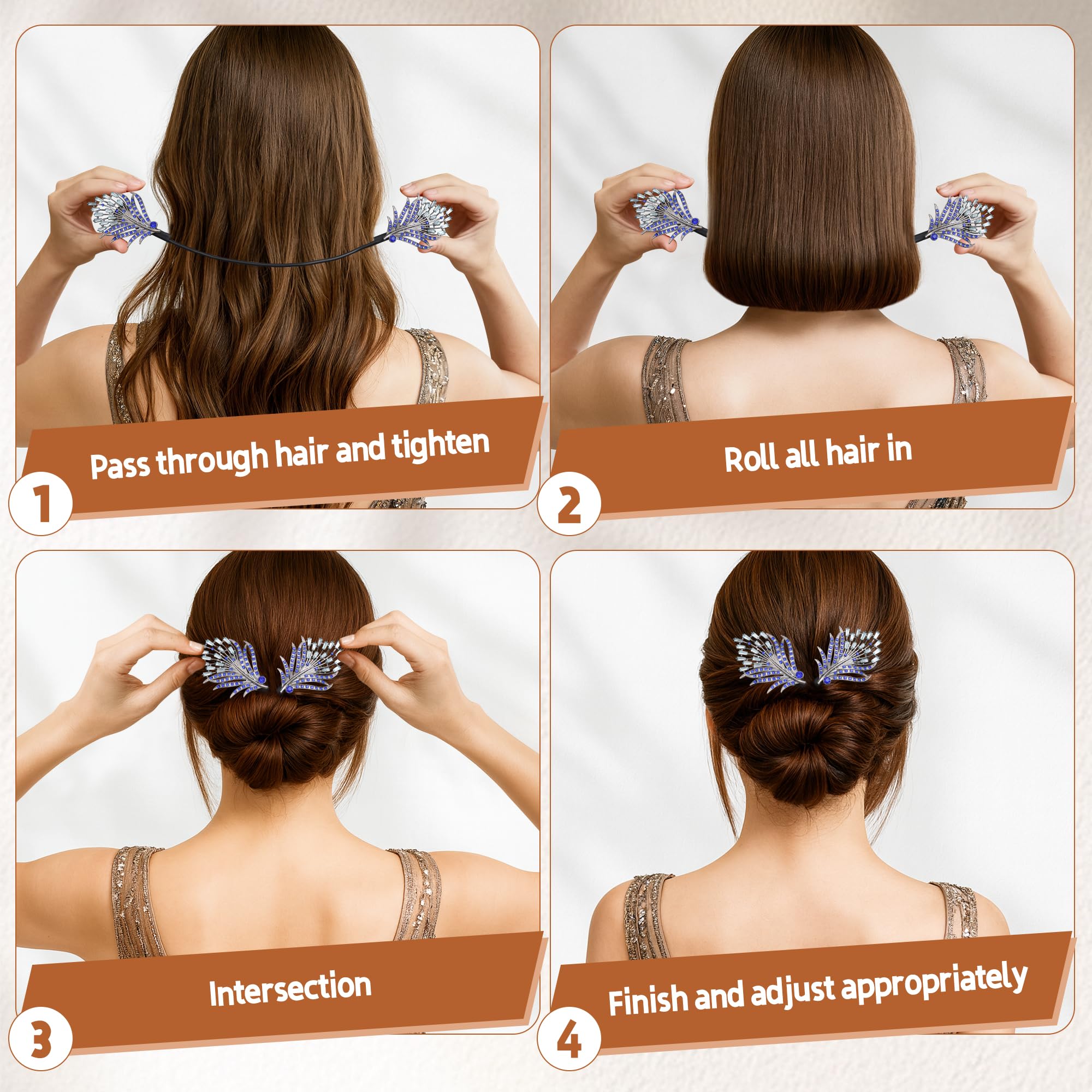 Side profile of feather lazy hair curler for quick hairstyles