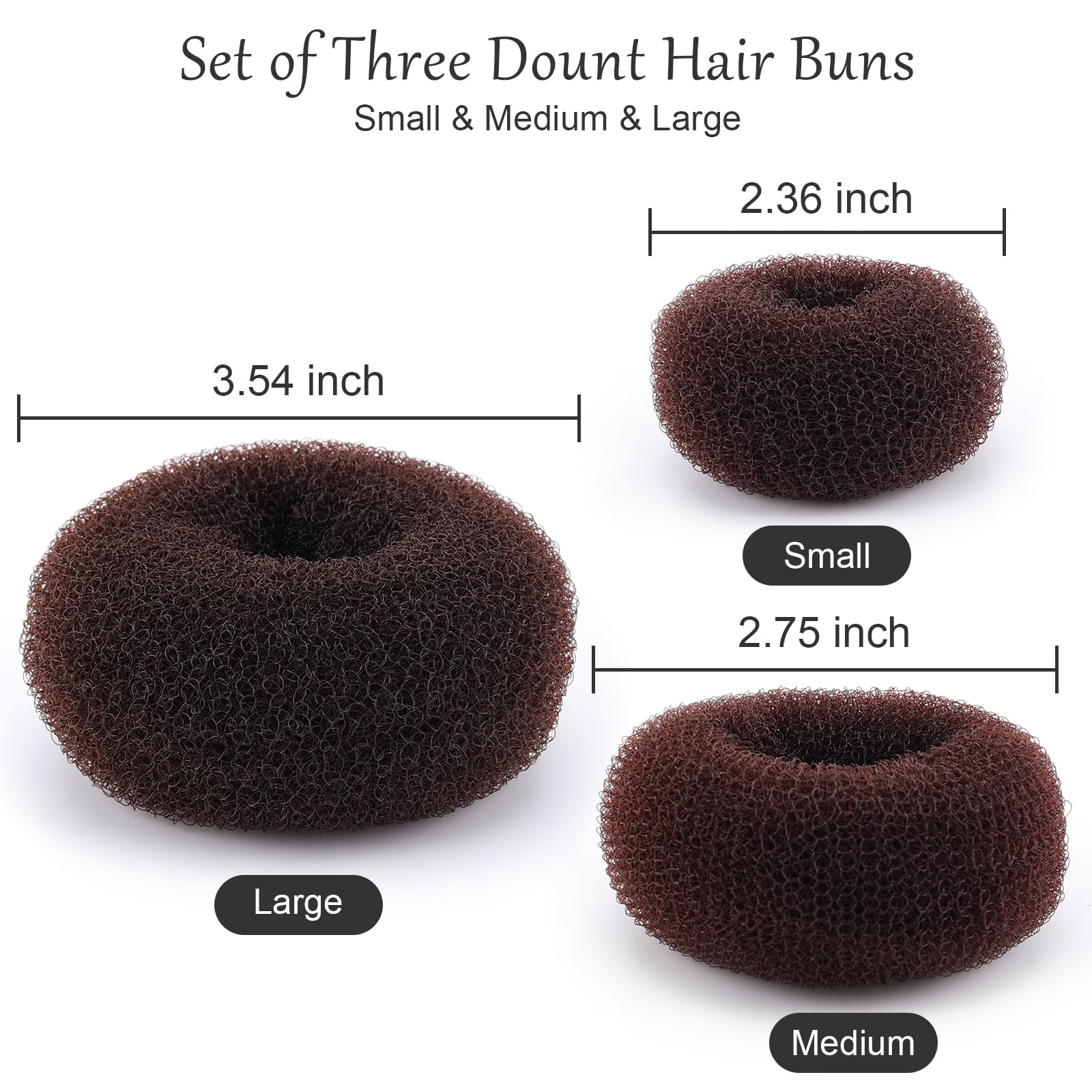 Medium sock bun doughnuts ring shaper for ballet hairstyles displayed on a clean background.