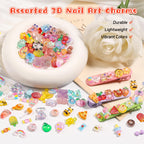 Kikonoke nail art charms set with precision tweezers