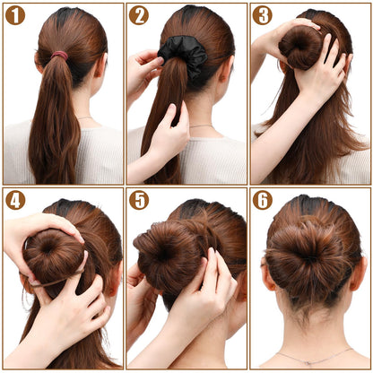 Yuxung USA imported hair styling accessory pack for creating high volume buns.