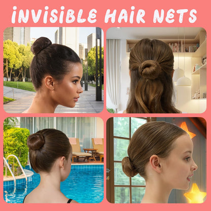 Ten hair nets for ballet buns 30 cm size