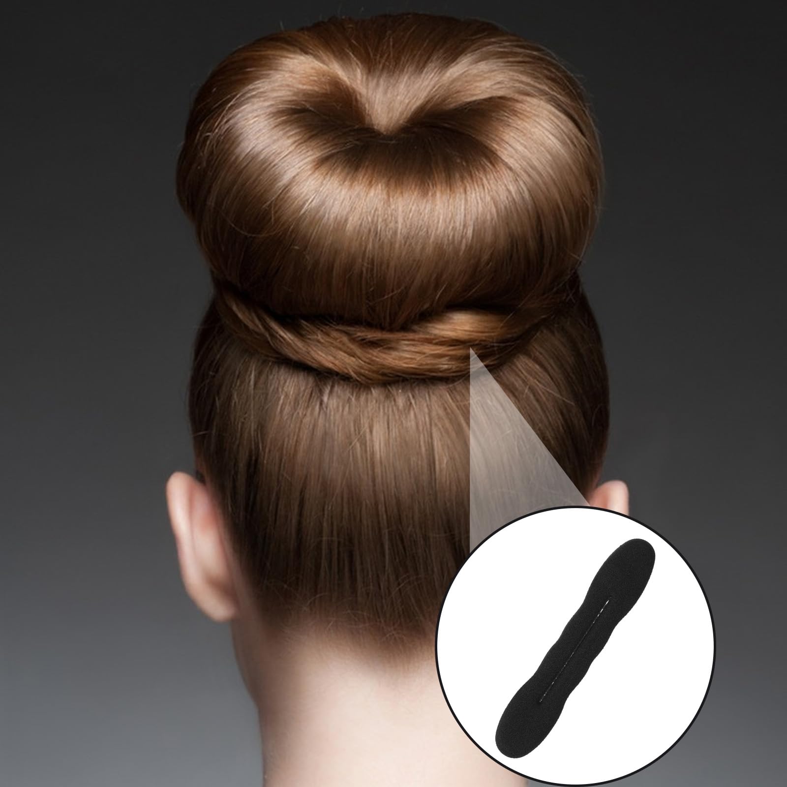 Close up of flexible non-slip sponge hair styling accessory
