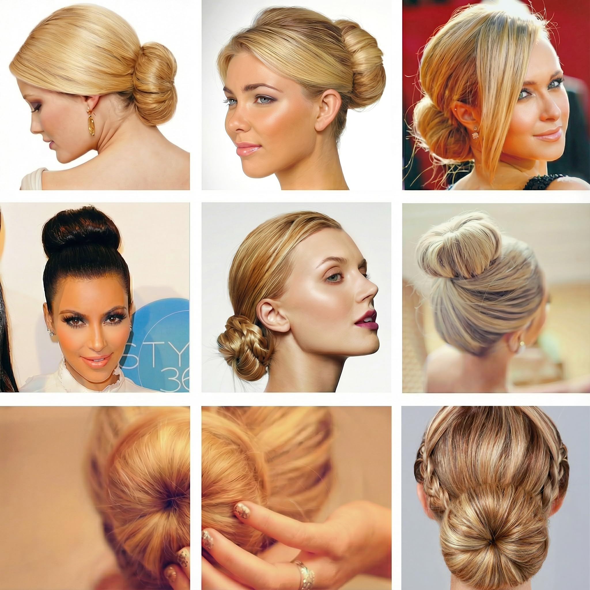 GoldRose chignon donut bun accessory demonstrating the roll snap and wrap function.