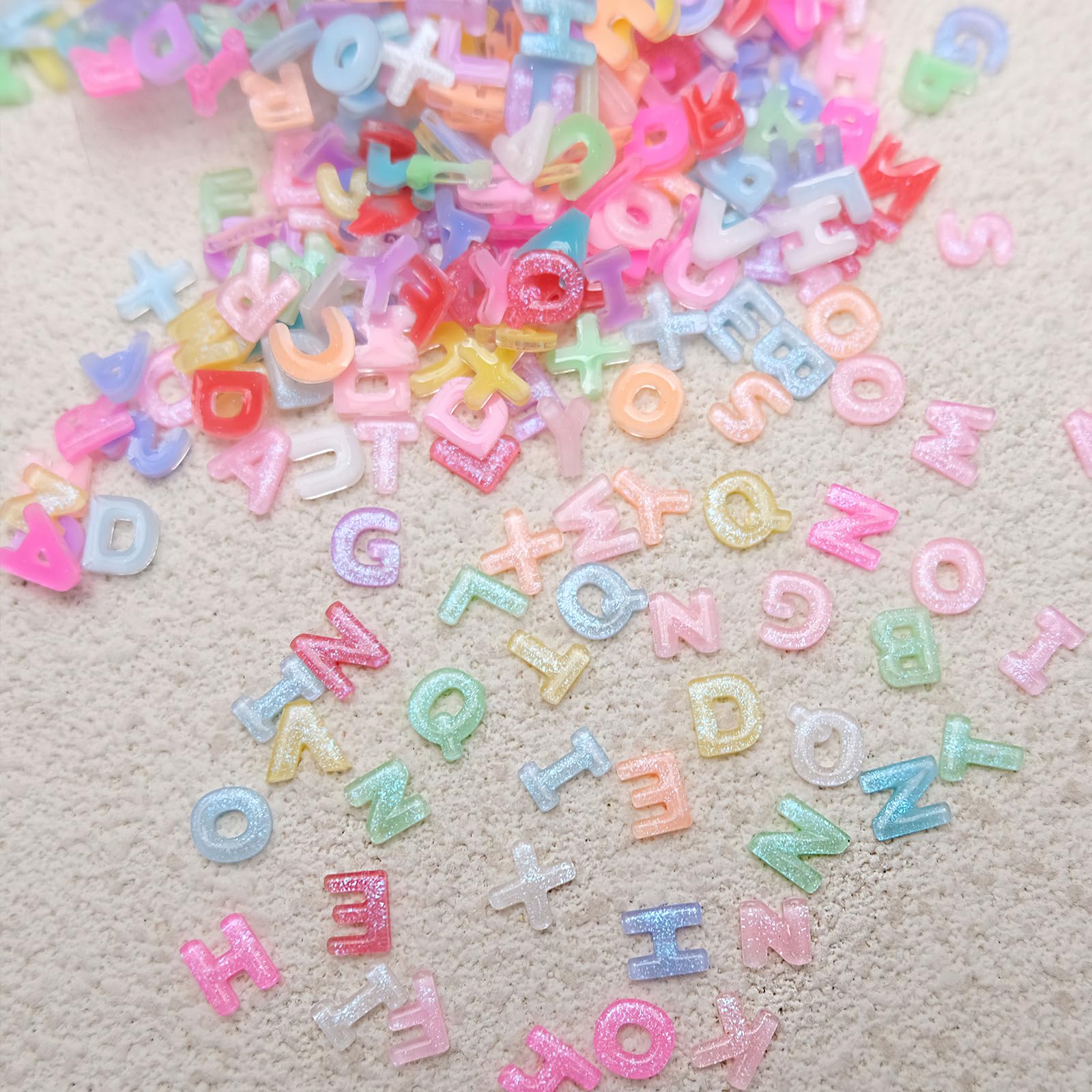 Flatback letter rhinestones for nail decoration