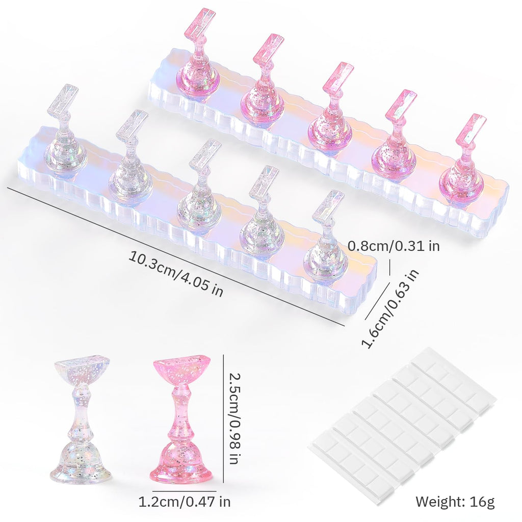 Etercycle press on nail display stand with reusable putty