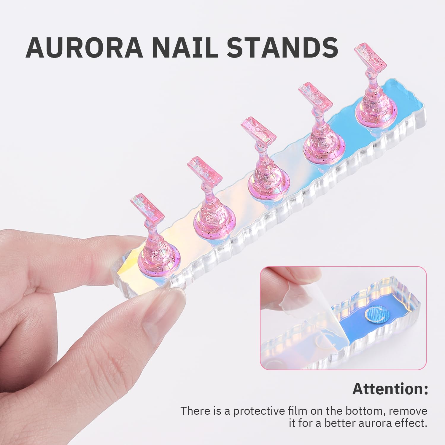 Etercycle nail painting holder set with twenty grams of white reusable adhesive putty.