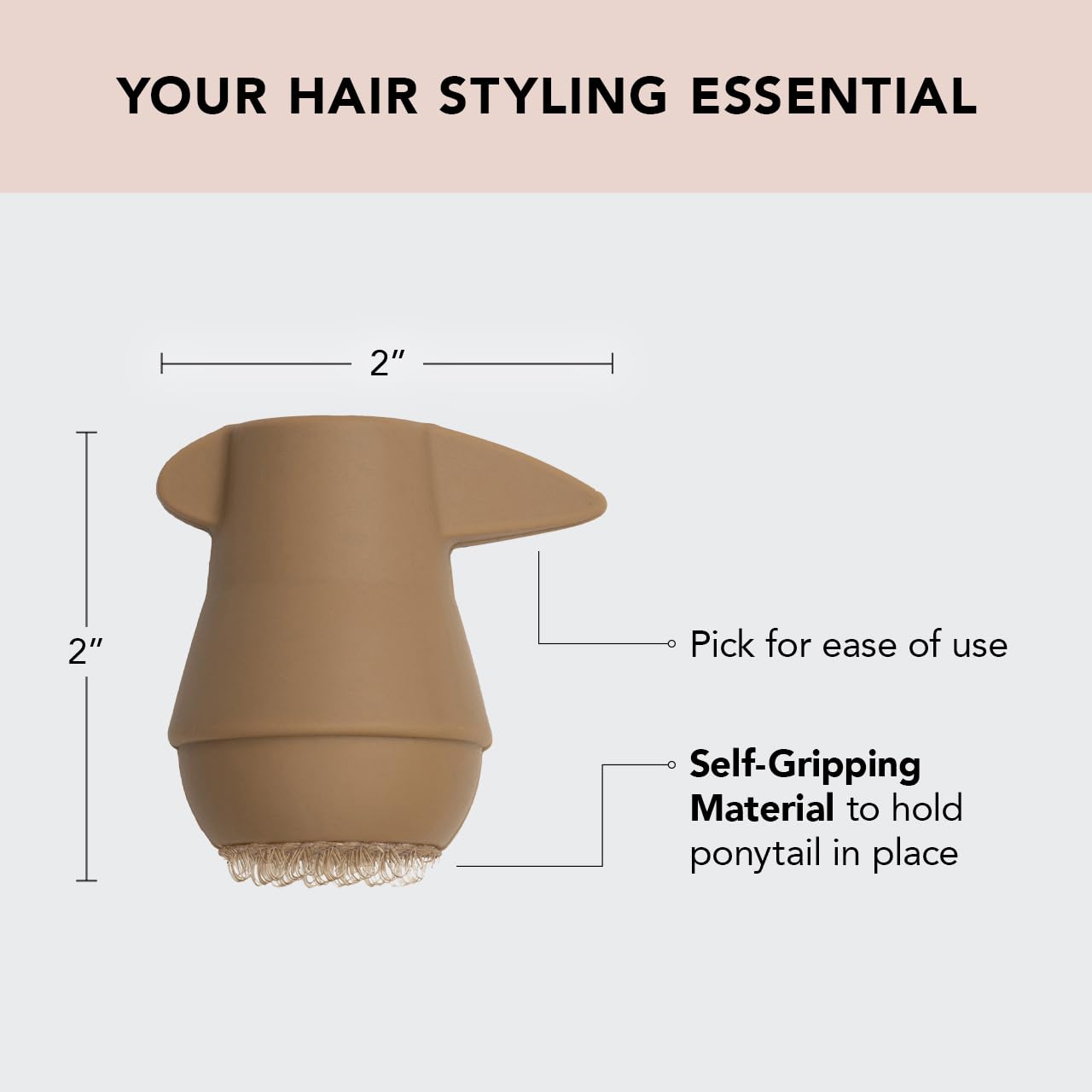 Kitsch Ponyfull ponytail volume enhancer showing self-gripping material