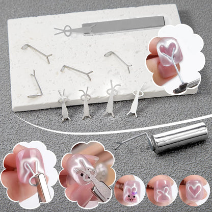 Y-shaped bracket magnet for nail art patterns