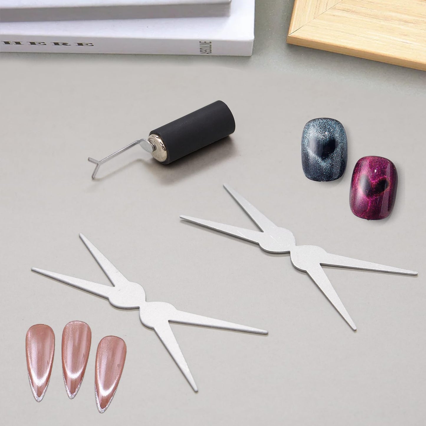 Y-shaped metal bracket nail art magnet tool