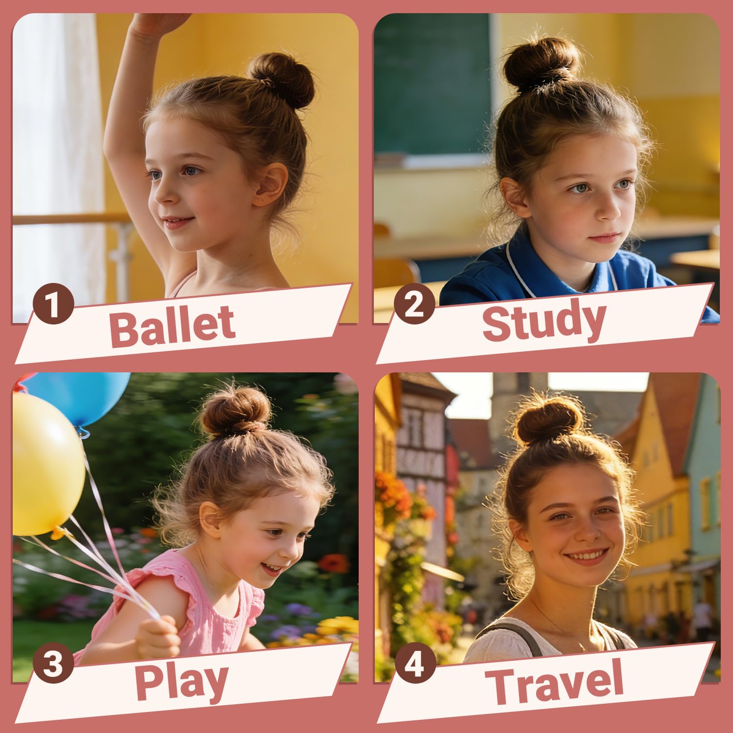 TsMADDTs hair styling accessories kit showing the five included premium elastic tension bands.
