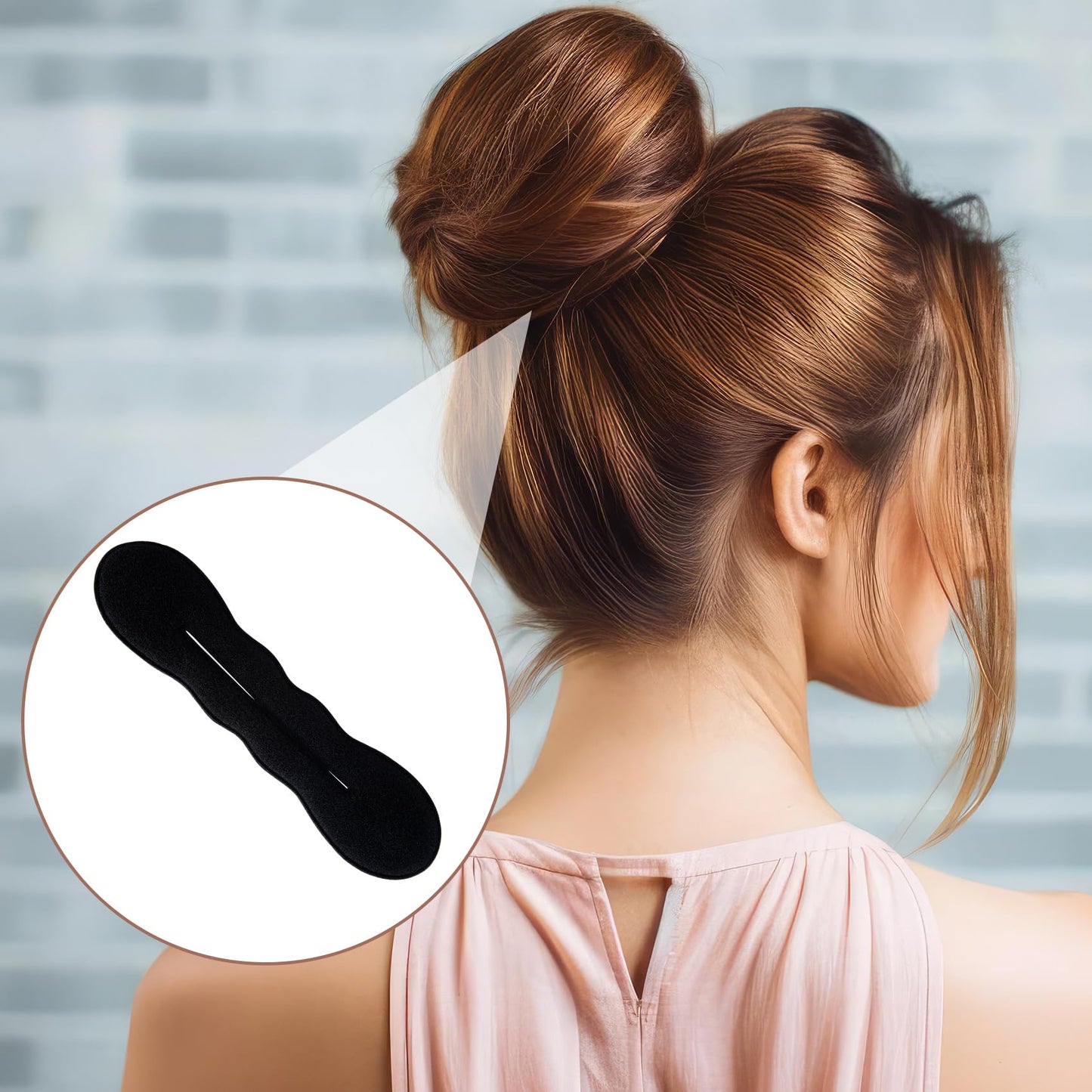 Side view of hair bun maker for daily styling routine