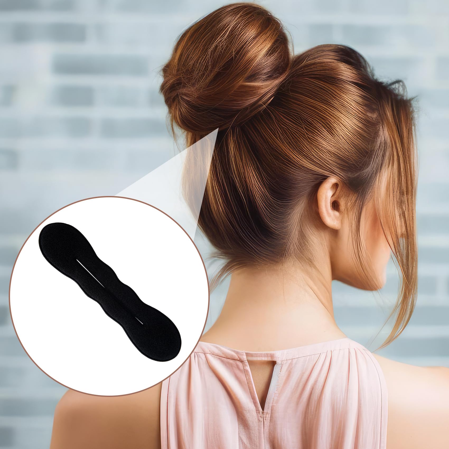 Side view of hair bun maker for daily styling routine