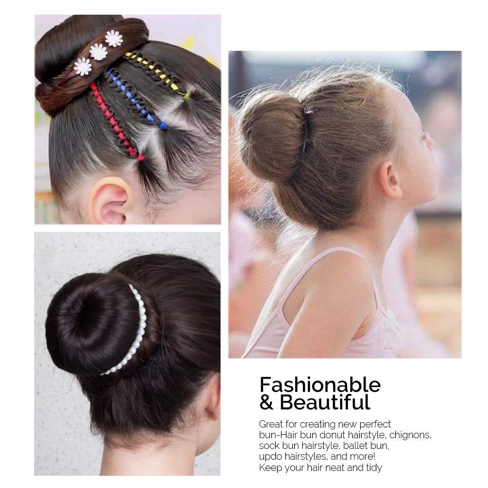 Lightweight nylon hair bun shaper for short and thin hair styling.