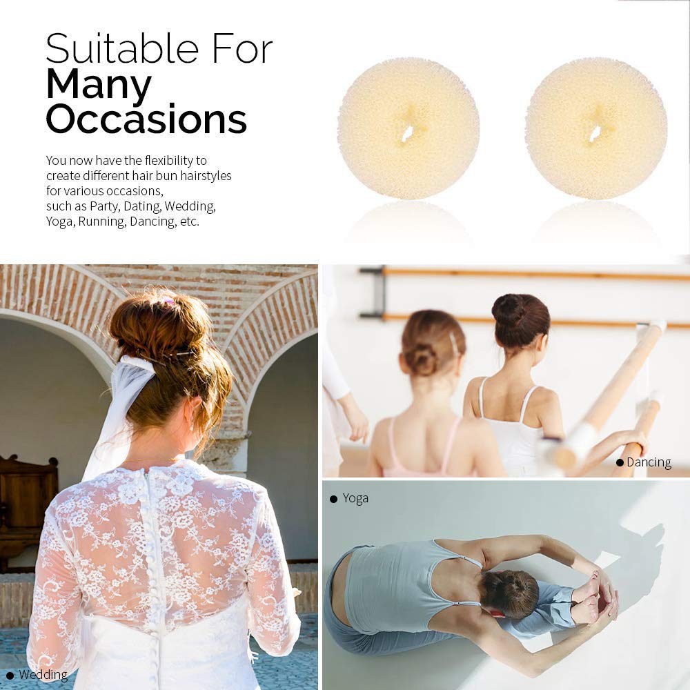 Step by step demonstration of creating a perfect ballet bun with a donut maker.