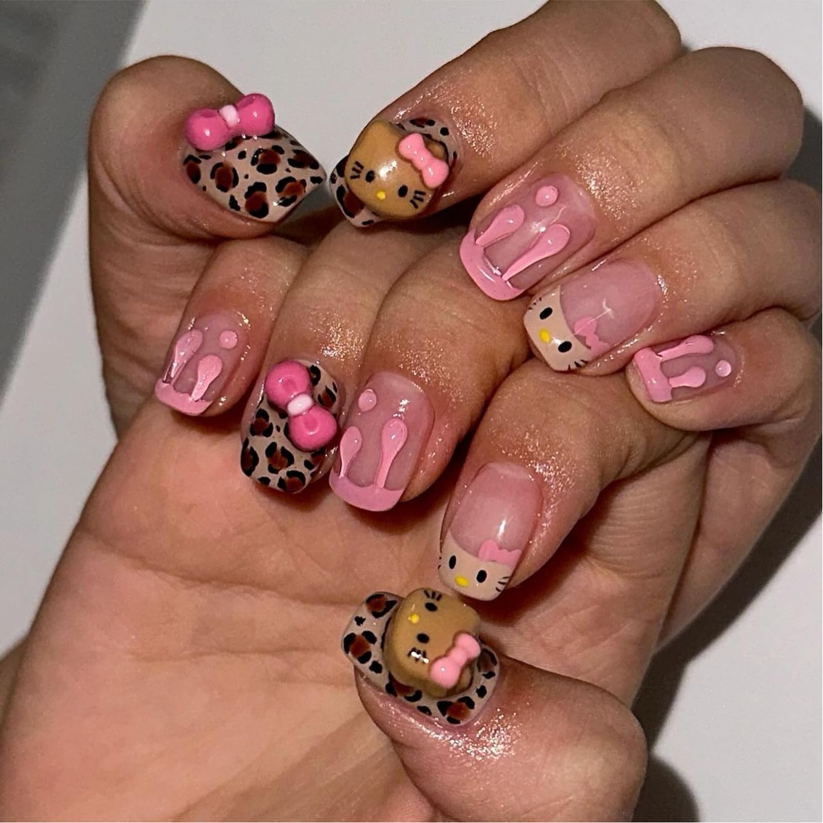 Trendy Barbiecore and Y2K themed silver alloy charms for DIY manicure crafts