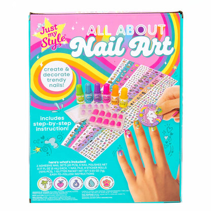 Just My Style children cosmetics kit illustrating the simple step-by-step application instructions.