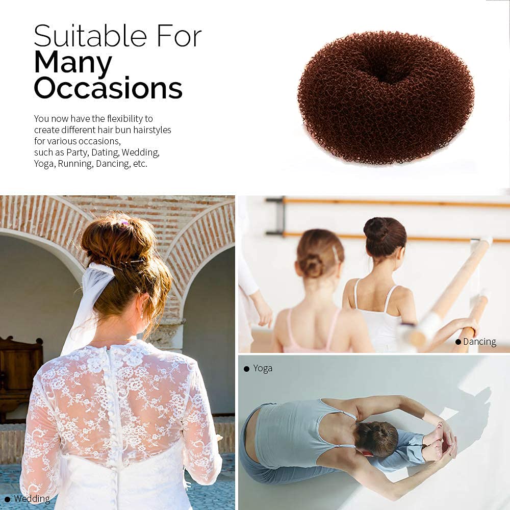 Two pieces of large ring style hair accessory mesh close up detailing texture