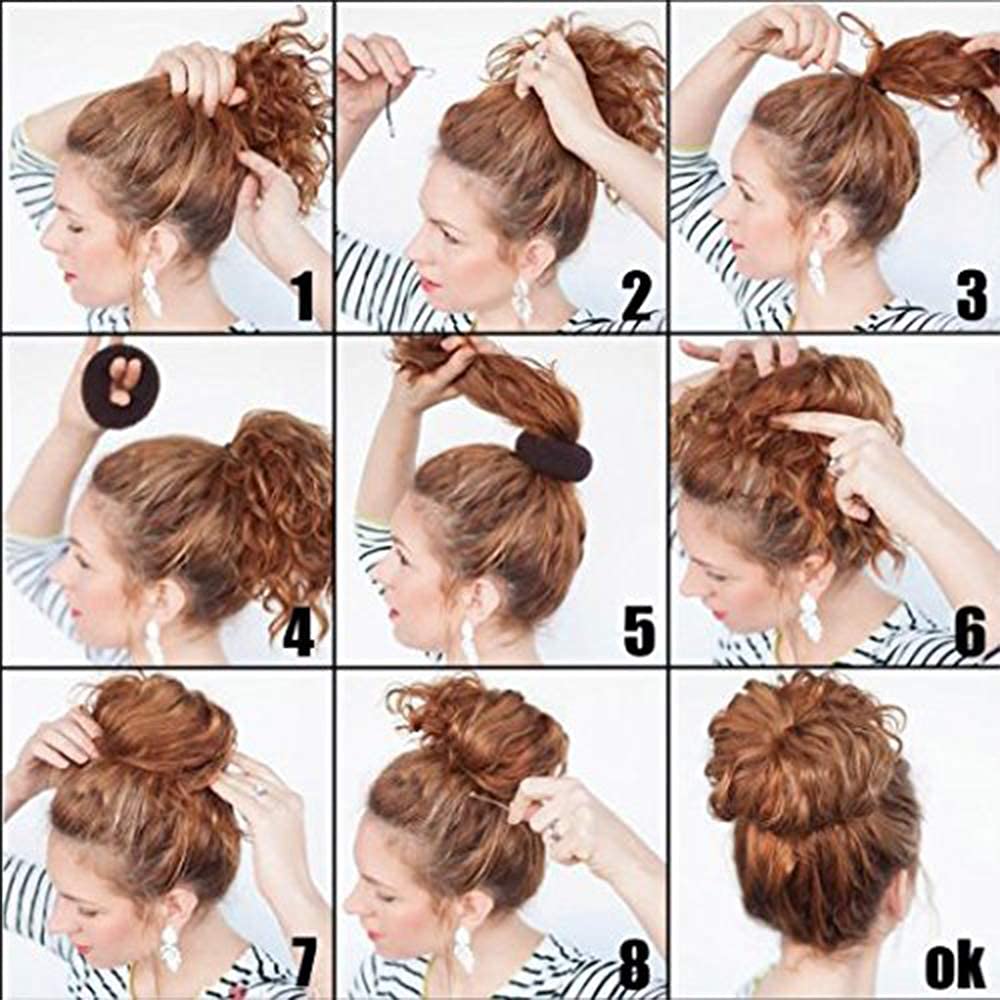 Authentic imported USA hair styling donut tool for creating classic ballet buns