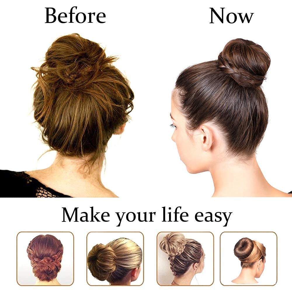 Lightweight durable nylon mesh bun ring for professional hair styling results