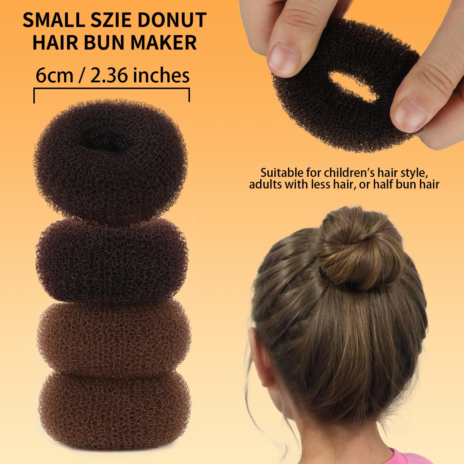 Close up view of Teenitor foam hair donuts for styling