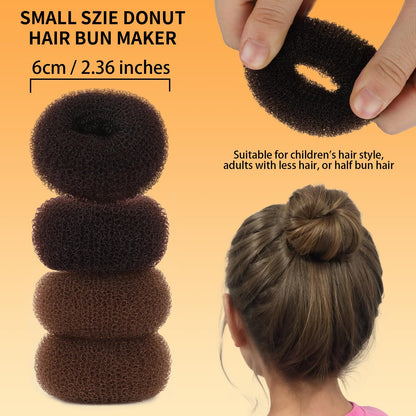 Close up view of Teenitor foam hair donuts for styling