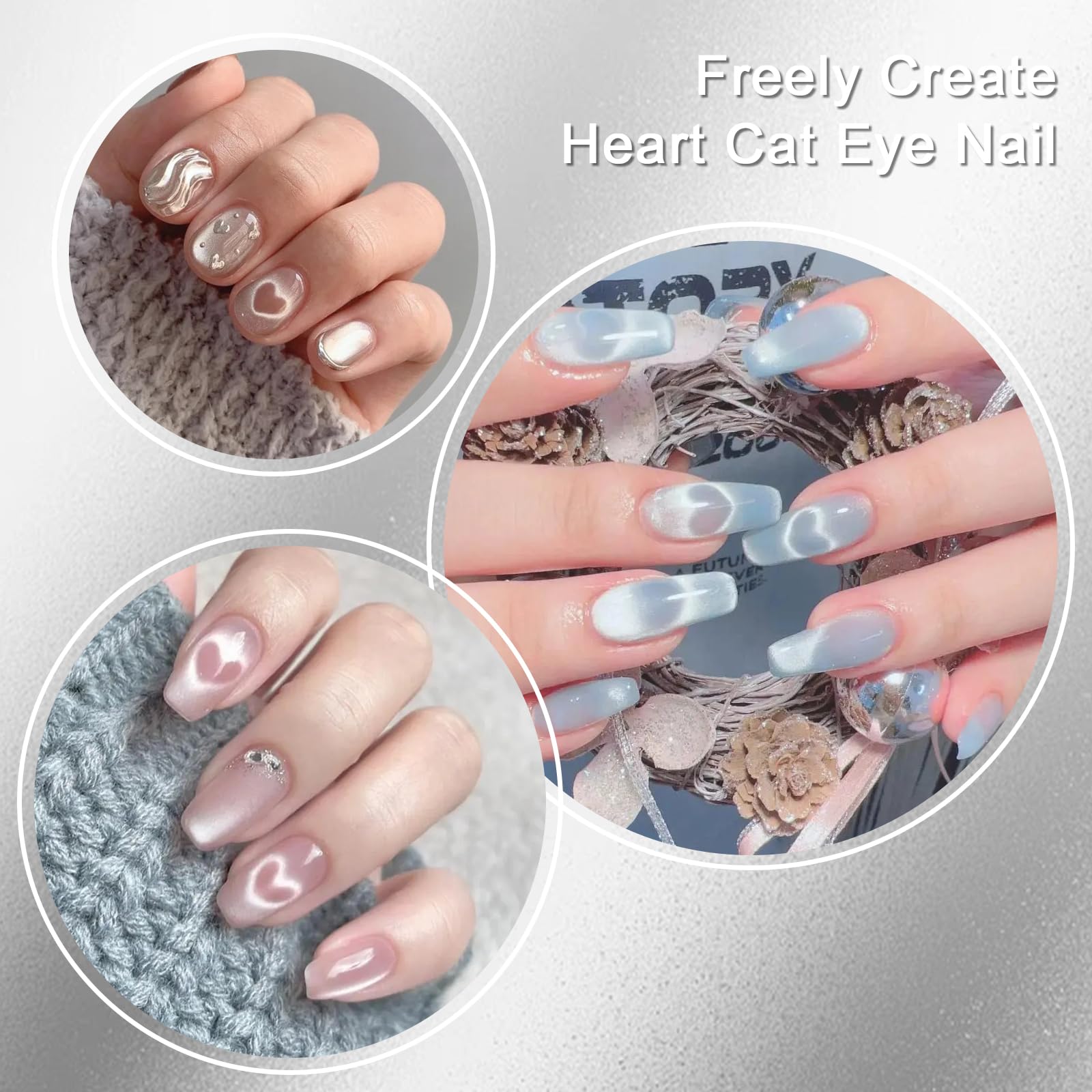 Strong magnet tool used with cat eye gel polish