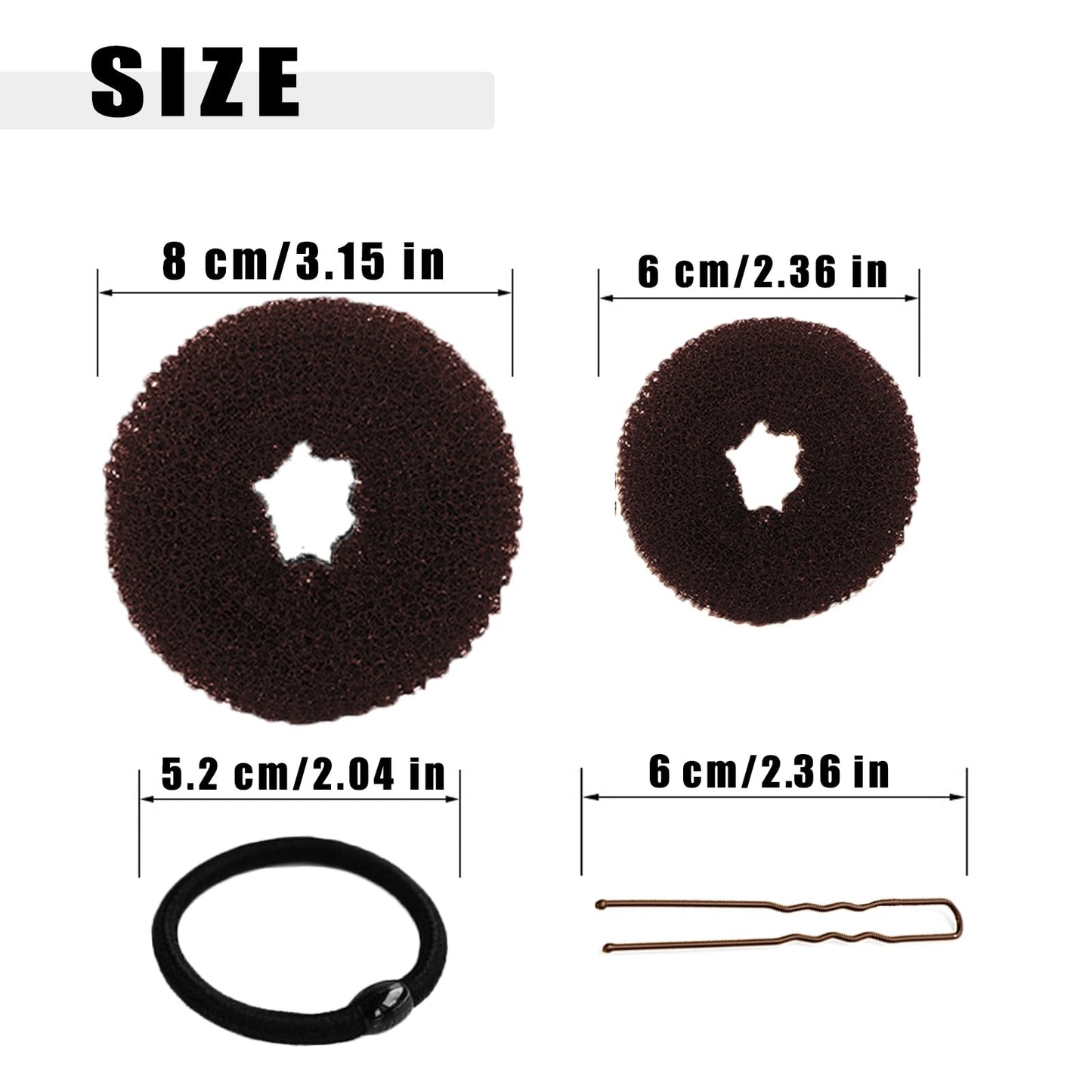 Medium and small sizes of the FORESRUM hair shaper ring kit displayed side by side