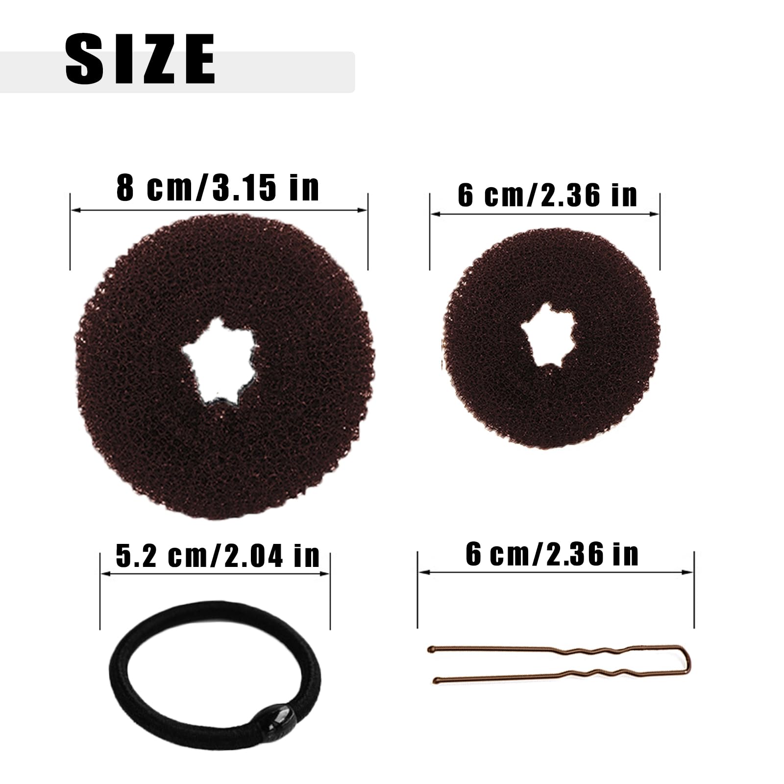 Medium and small sizes of the FORESRUM hair shaper ring kit displayed side by side
