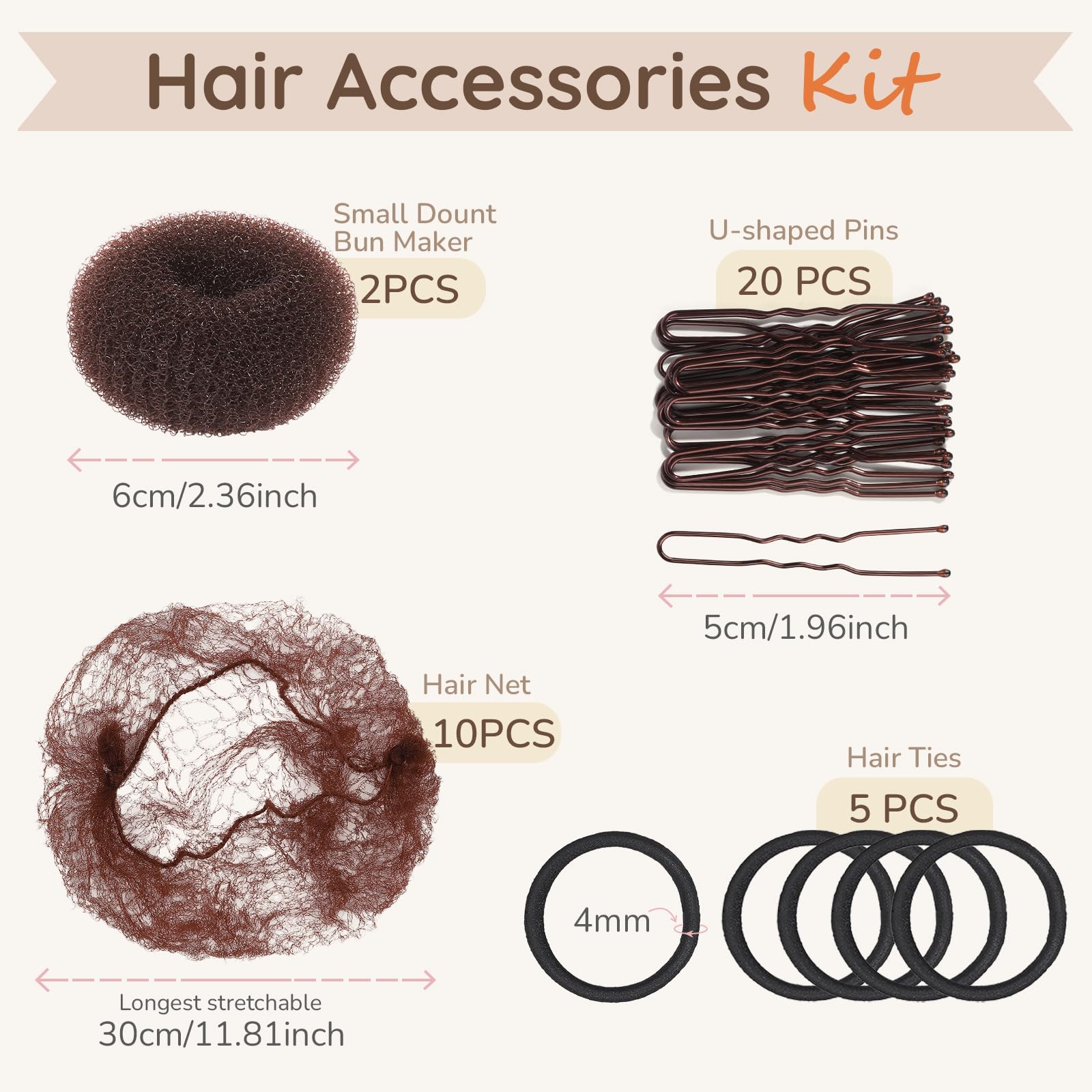 Teenitor dark brown donut bun shaper for kids