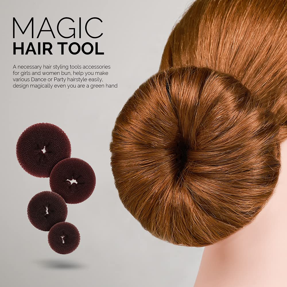 FANDAMEI brown invisible hair nets for secure ballet bun styling.