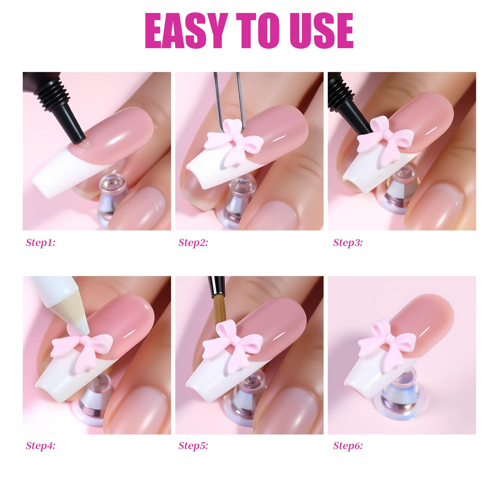 Vynelle nail charms kit with included pickup tool and tweezers