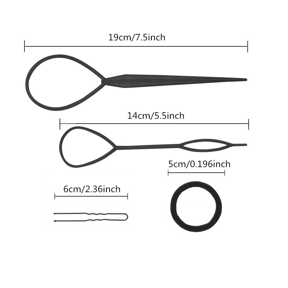 Magic French twist clip and snap bun makers included in the iFlyMars hair styling set