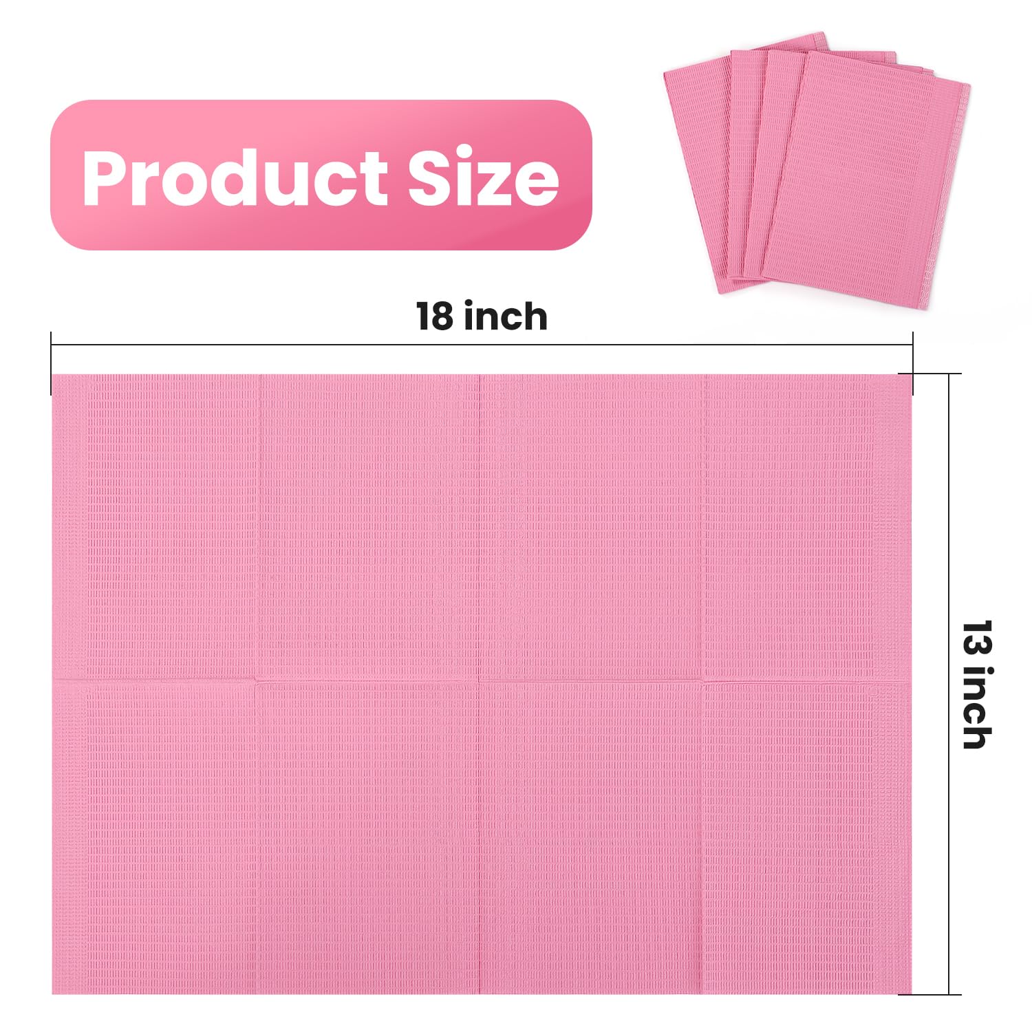 Folded Etercycle pink table pad showcasing its compact size and portability for mobile beauty technicians.