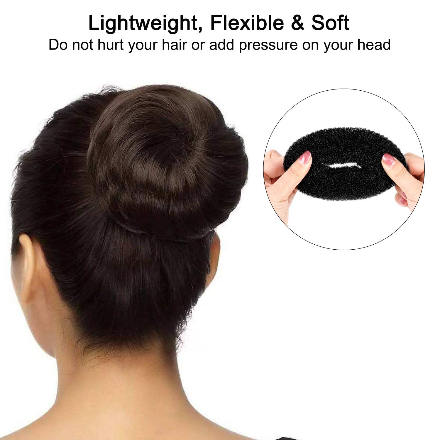 YaFex professional brown magic bun maker accessories kit with bobby pins