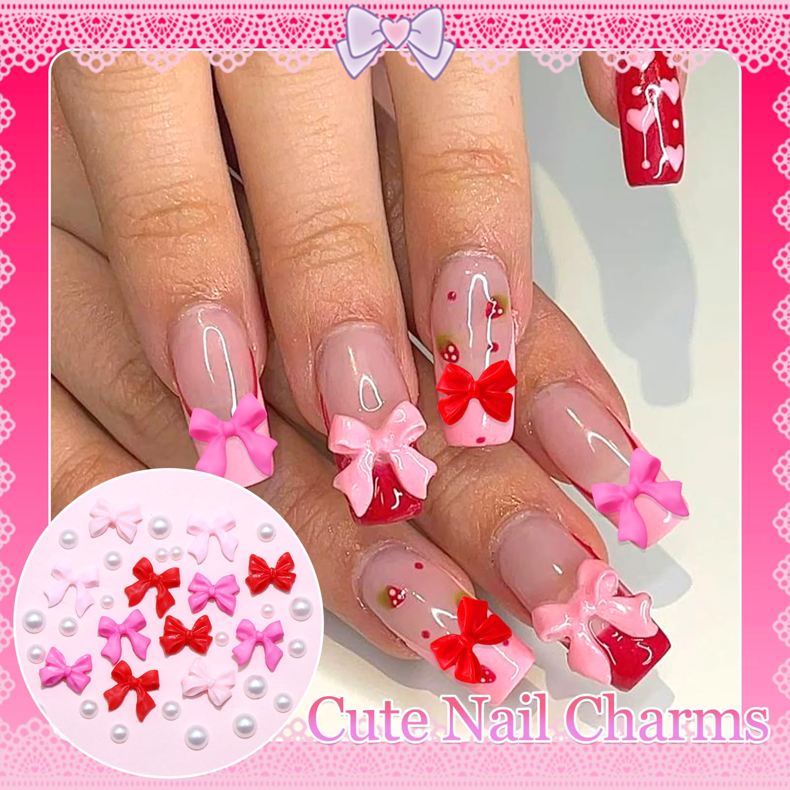 Rodaky nail charm kit tools including tweezers