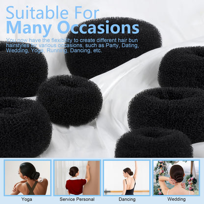 Close up view of the durable lightweight mesh material used in the FANDAMEI hair bun styling tools.
