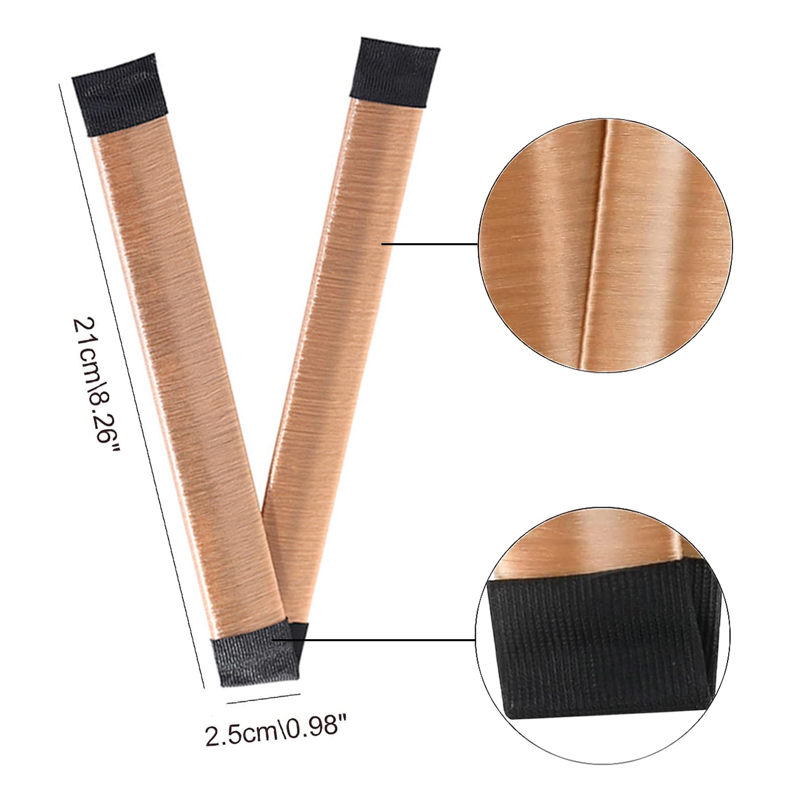 Foresrum ballet bun maker tool straightened out demonstrating the flexible inner metal bands.