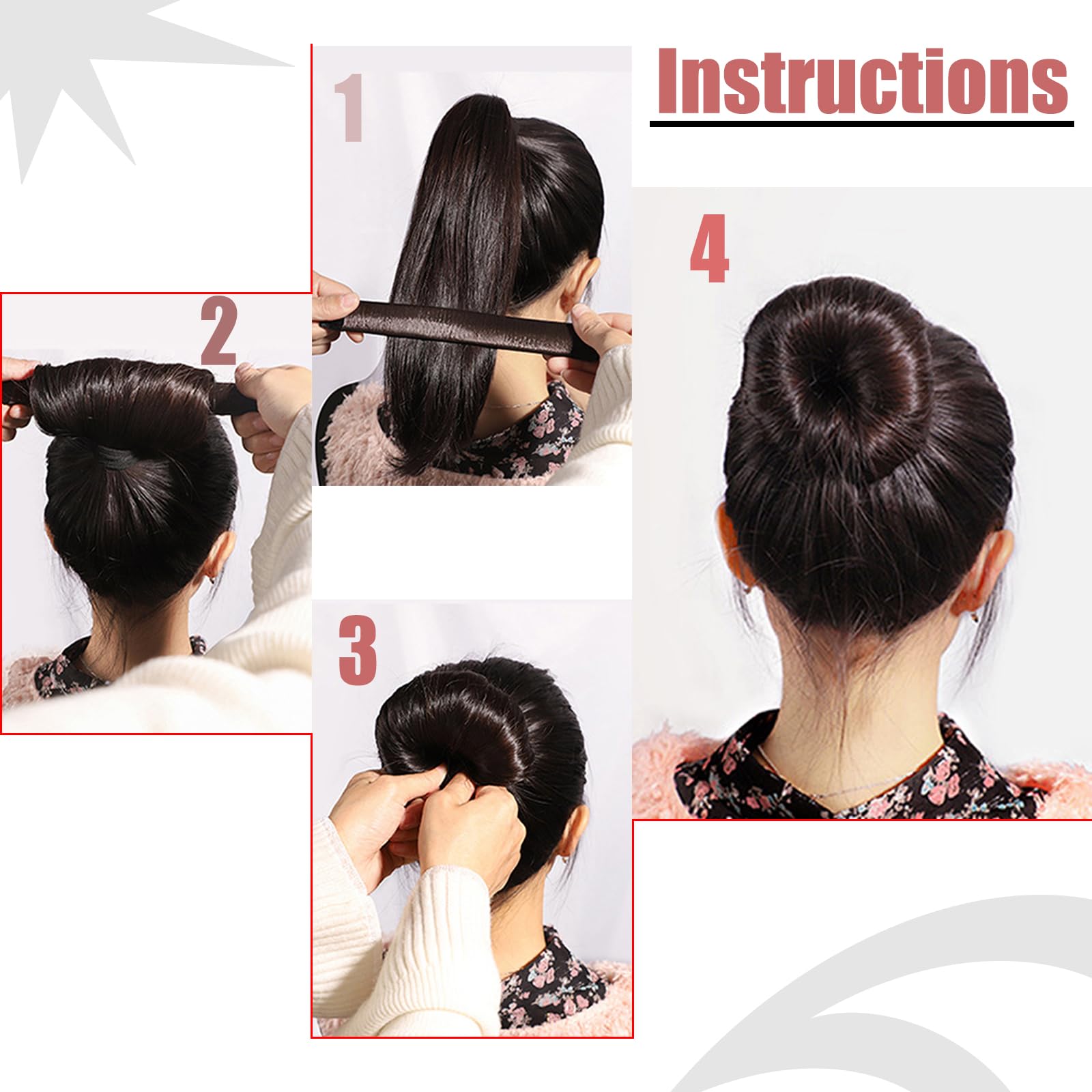Foresrum hair bun shaper being snapped into a circle to illustrate the easy styling mechanism.